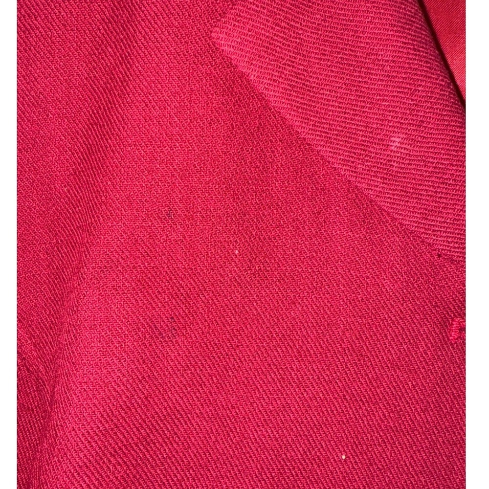 Dressbarn Red Blazer Jacket 3/4 Sleeve Single Breasted Classic Office 16W - Picture 8 of 12